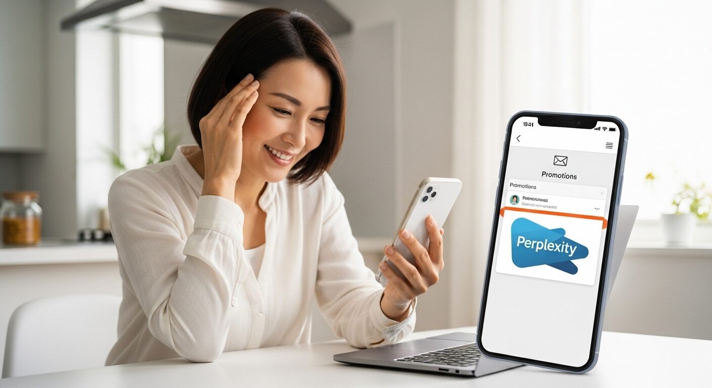 perplexity メール 届かない
